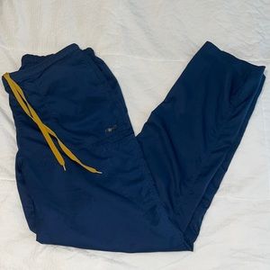 Carharrt Force straight leg scrub pants, BLUE & GOLD, size Large Tall